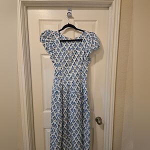 LAROQUE Floral Blue And White Dress